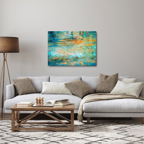 Slika modre abstrakcije (70x50 cm)