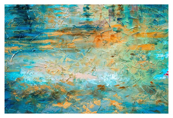 Slika modre abstrakcije (90x60 cm)