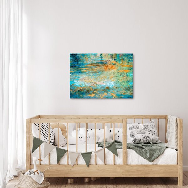 Slika modre abstrakcije (70x50 cm)