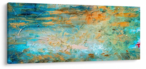 Slika modre abstrakcije (120x50 cm)