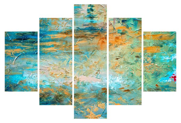 Slika modre abstrakcije (150x105 cm)