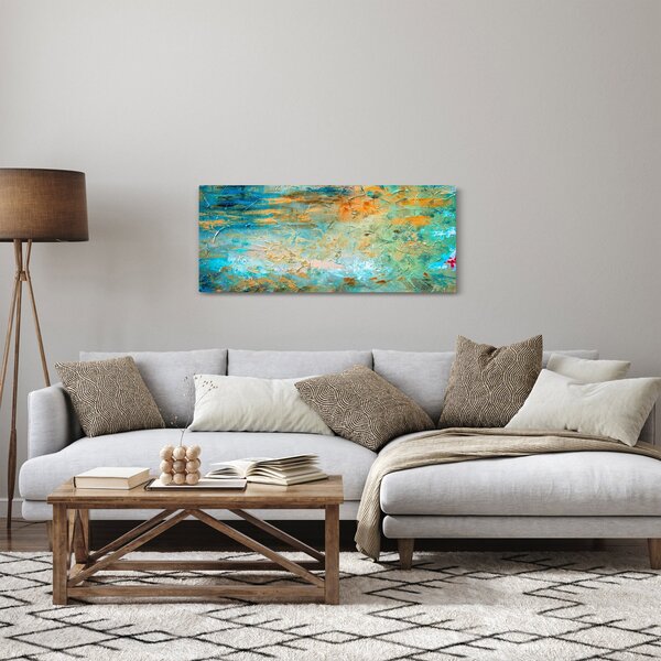 Slika modre abstrakcije (120x50 cm)
