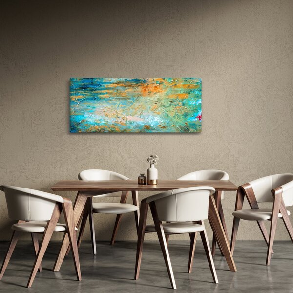 Slika modre abstrakcije (120x50 cm)