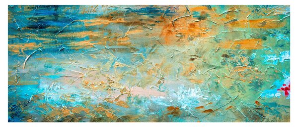 Slika modre abstrakcije (120x50 cm)