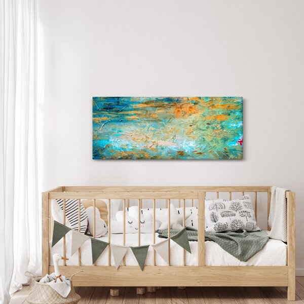 Slika modre abstrakcije (120x50 cm)