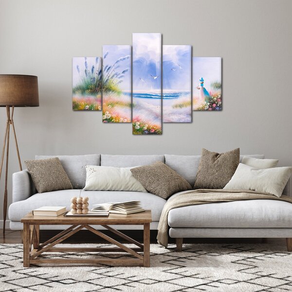 Slika - Romantična plaža, oljna slika (150x105 cm)