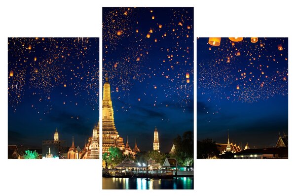 Slika - Luči za srečo, Bangkok (90x60 cm)