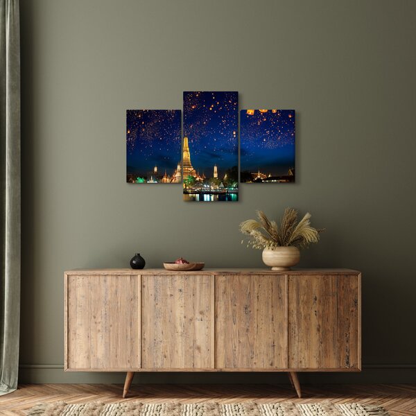 Slika - Luči za srečo, Bangkok (90x60 cm)