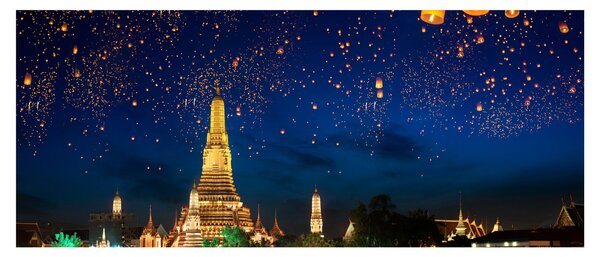 Slika - Luči za srečo, Bangkok (120x50 cm)