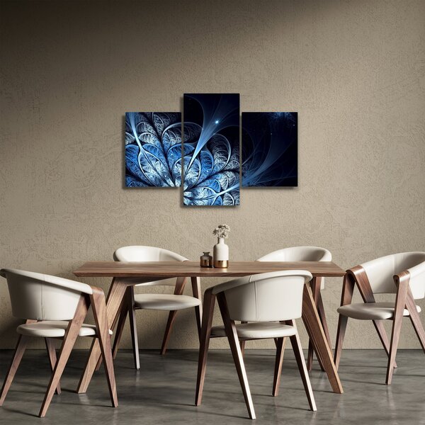 Slika temno modre rože (90x60 cm)
