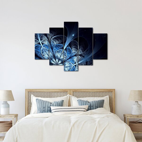Slika temno modre rože (150x105 cm)