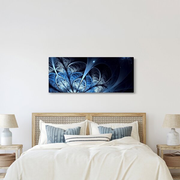 Slika temno modre rože (120x50 cm)