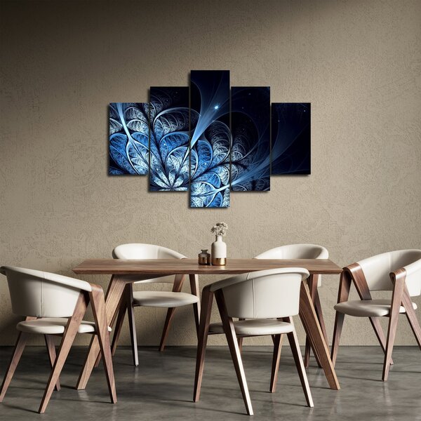 Slika temno modre rože (150x105 cm)