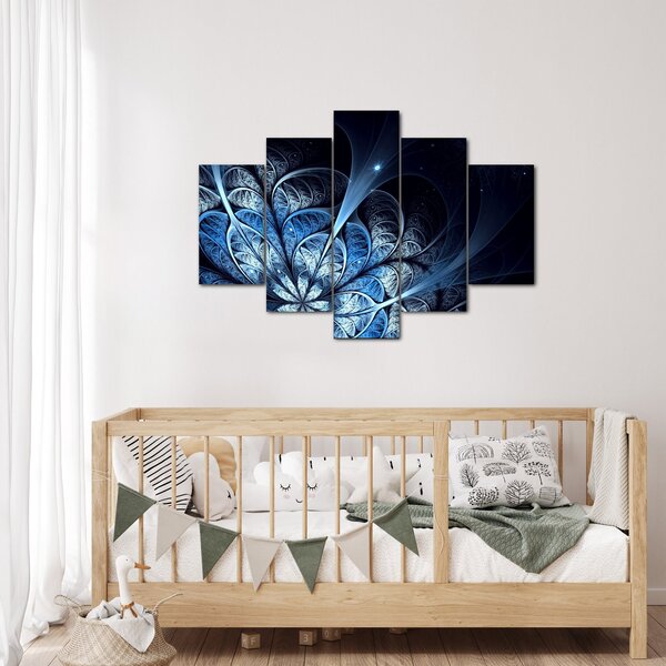Slika temno modre rože (150x105 cm)