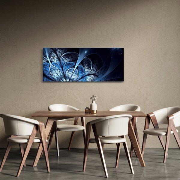 Slika temno modre rože (120x50 cm)