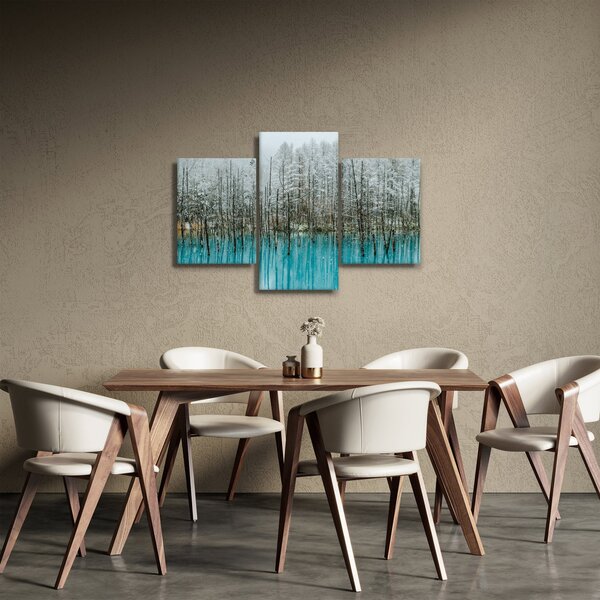 Slika - Turkizni ribnik, Biei, Japonska (90x60 cm)