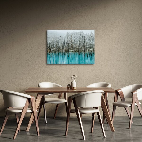 Slika - Turkizni ribnik, Biei, Japonska (70x50 cm)