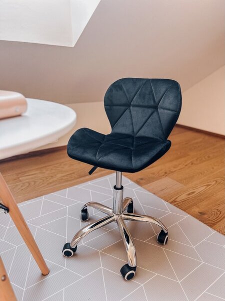 Set za radnu sobu ZARIMO stol 80x40 cm hrast sonoma + stolica AVOLA VELVET crna