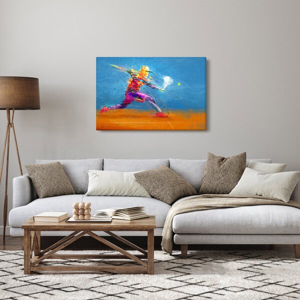 Slika - Poslikan teniški igralec (90x60 cm)