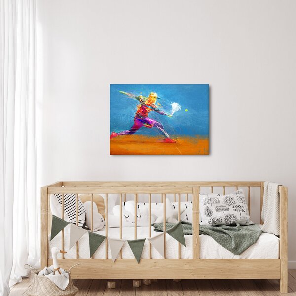 Slika - Poslikan teniški igralec (70x50 cm)