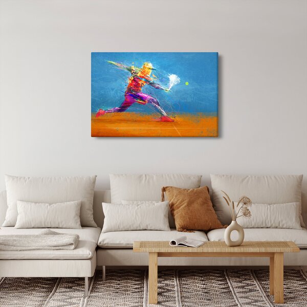 Slika - Poslikan teniški igralec (90x60 cm)
