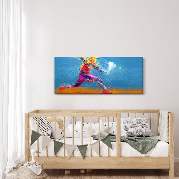 Slika - Poslikan teniški igralec (120x50 cm)
