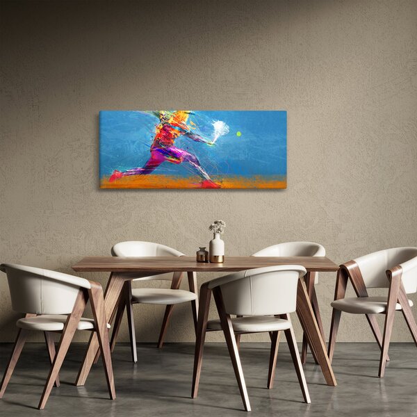 Slika - Poslikan teniški igralec (120x50 cm)