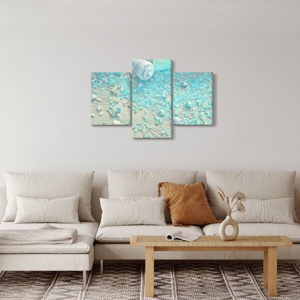 Slika - Morsko vzdušje v turkiznih odtenkih (90x60 cm)