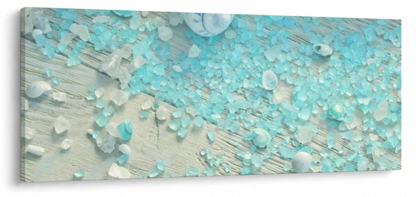 Slika - Morsko vzdušje v turkiznih odtenkih (120x50 cm)