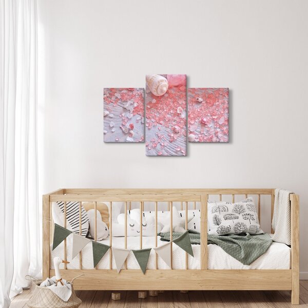 Slika - Obmorsko vzdušje v roza odtenkih (90x60 cm)