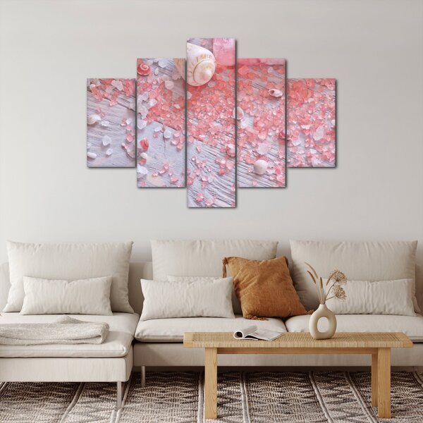 Slika - Obmorsko vzdušje v roza odtenkih (150x105 cm)