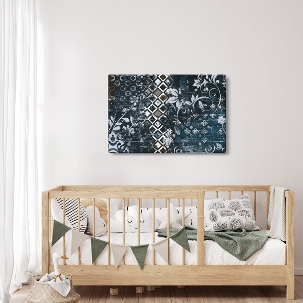 Slikanje s cvetličnim dekorjem (90x60 cm)