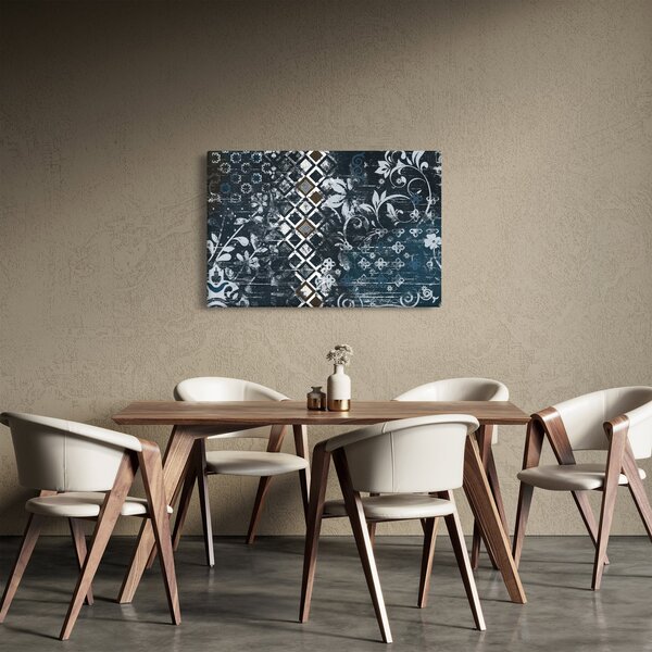 Slikanje s cvetličnim dekorjem (90x60 cm)