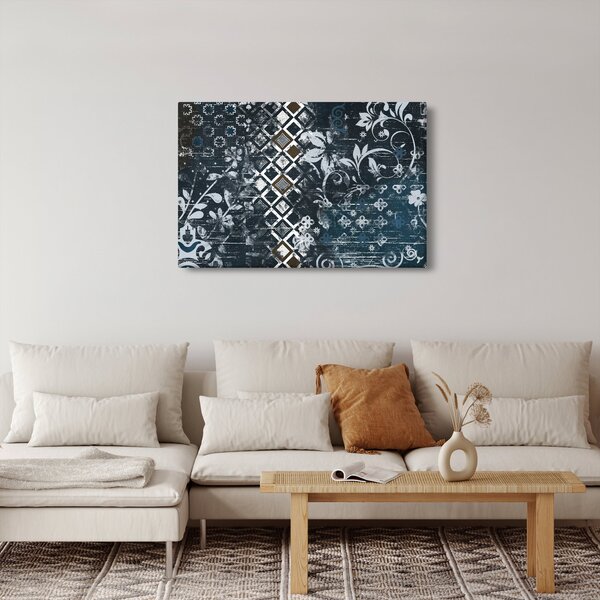Slikanje s cvetličnim dekorjem (90x60 cm)