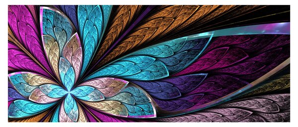 Slika - Abstrakcija, cvet (120x50 cm)