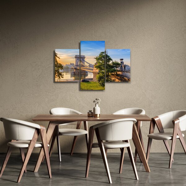 Slika - Most čez reko, Budimpešta, Madžarska (90x60 cm)