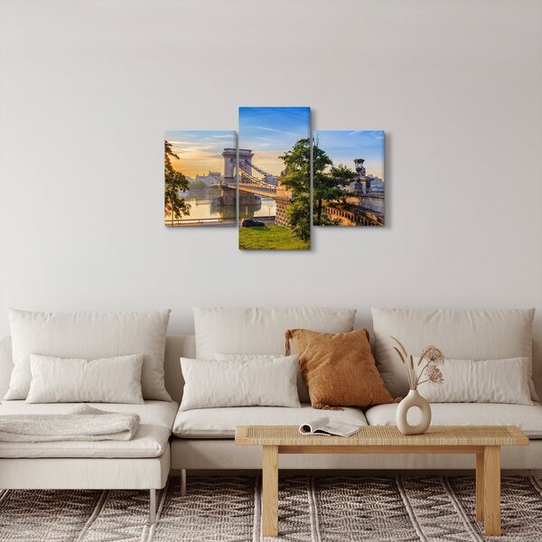 Slika - Most čez reko, Budimpešta, Madžarska (90x60 cm)