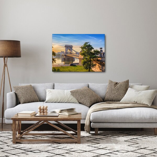 Slika - Most čez reko, Budimpešta, Madžarska (70x50 cm)