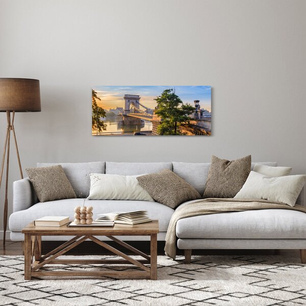 Slika - Most čez reko, Budimpešta, Madžarska (120x50 cm)