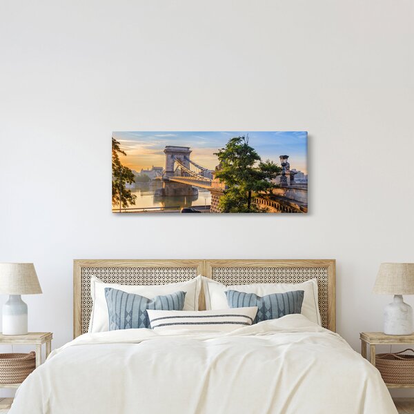 Slika - Most čez reko, Budimpešta, Madžarska (120x50 cm)