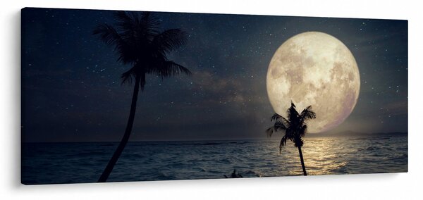 Slika - Plaža pod polno luno (120x50 cm)