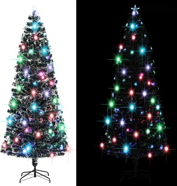 VidaXL Osvijetljeno božićno drvce sa stalkom 240 cm optička vlakna