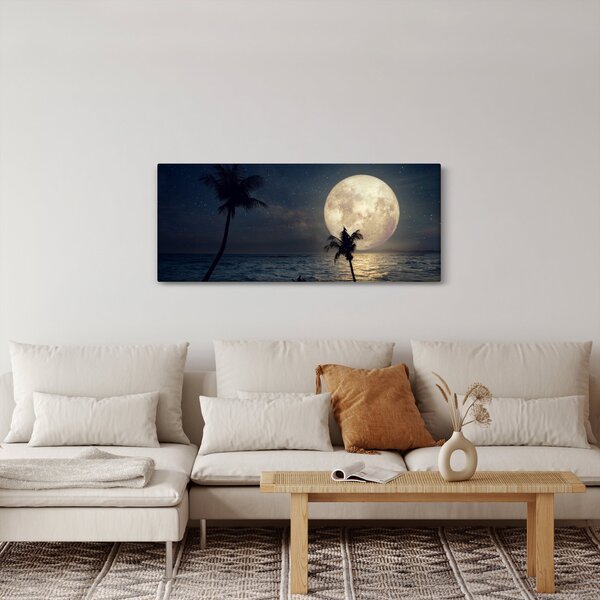 Slika - Plaža pod polno luno (120x50 cm)