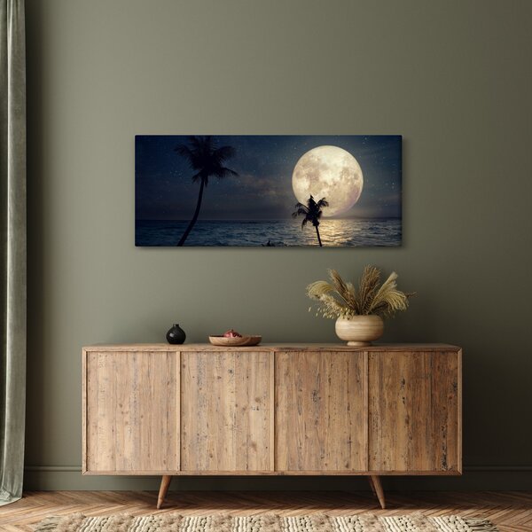 Slika - Plaža pod polno luno (120x50 cm)