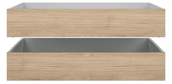 Ladice za ispod kreveta u setu 2 kom 90x190/140x190 cm u prirodnoj boji Naia – Tvilum
