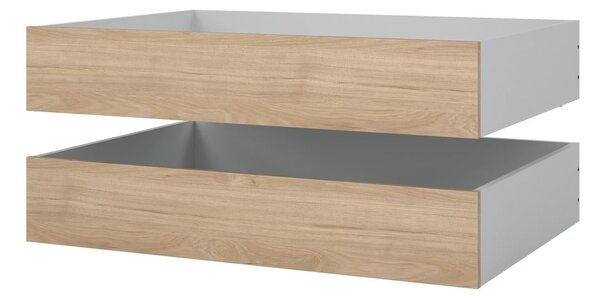 Ladice za ispod kreveta u setu 2 kom 90x190/140x190 cm u prirodnoj boji Naia – Tvilum