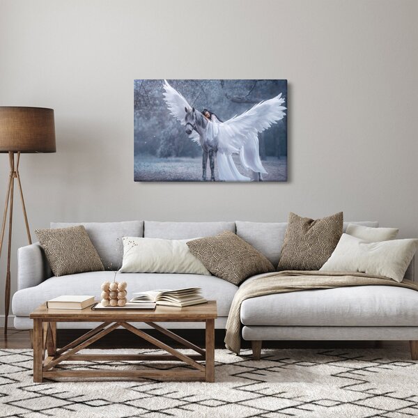 Slika dekleta na samorogu (90x60 cm)