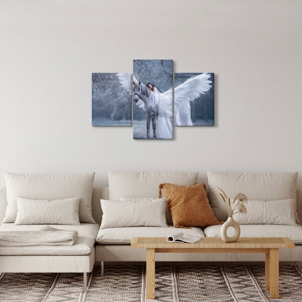 Slika dekleta na samorogu (90x60 cm)