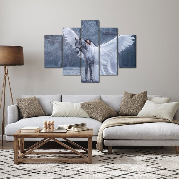 Slika dekleta na samorogu (150x105 cm)