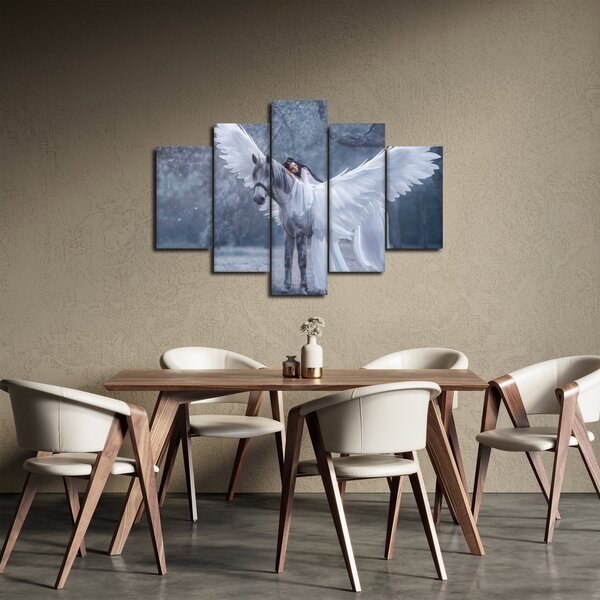 Slika dekleta na samorogu (150x105 cm)